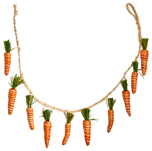 5' Easter Carrot Garland - Traditional - Wreaths And Garlands - by ...