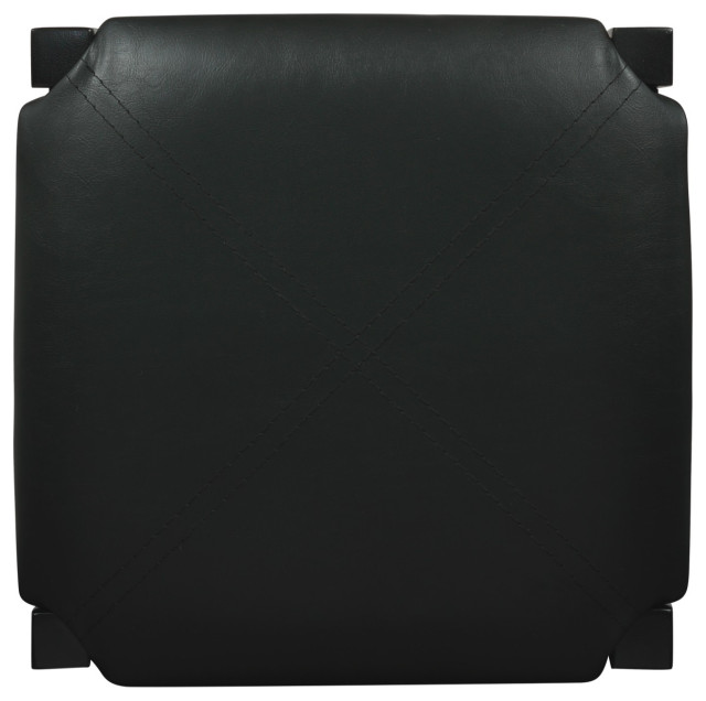 Lancer Backless Counter Stools, Black, Set of 2 Transitional Bar Stools And Counter Stools