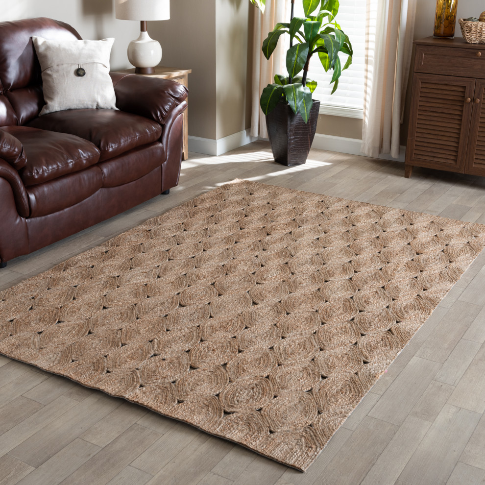 Mika Modern Contemporary Handwoven Area Rug Beach Style Area Rugs