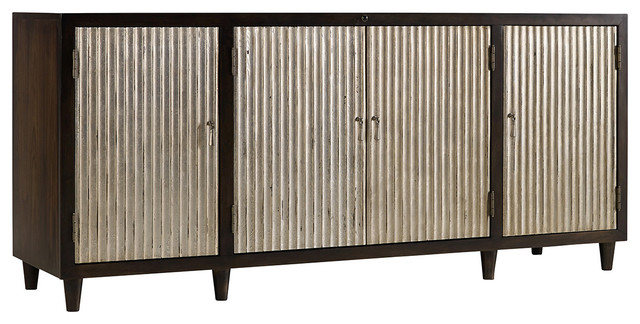 Hooker Furniture 638 55017 72 Inch Wide Hardwood Media Cabinet