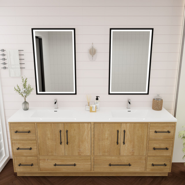 Victoria 84" Solid Wood Bath Vanity, Double Sink - Transitional - Bathroom Vanities And Sink ...