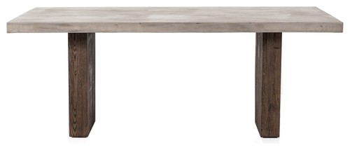 Modrest Rime Modern Concrete and Oak Dining Table