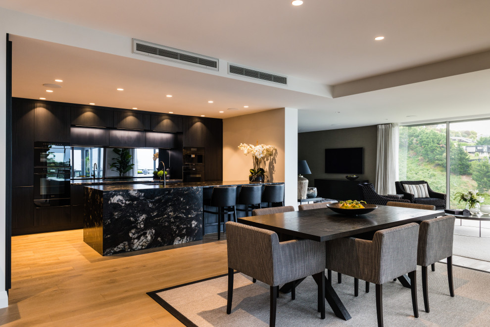 Moody Modern New Build with Natural Stone Benches