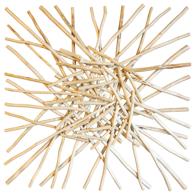 Stick On Wall Art natural wood stick cluster wall art - beach style - wall Stick On Wall Art natural wood stick cluster wall art - beach style - wall