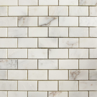 Versailles White Small Brick Pattern Honed Natural Stone Mosaic
