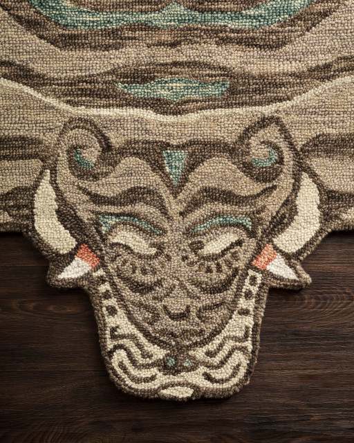 Berry Faux Tiger Area Rug by Loloi X Justina Blakeney Contemporary