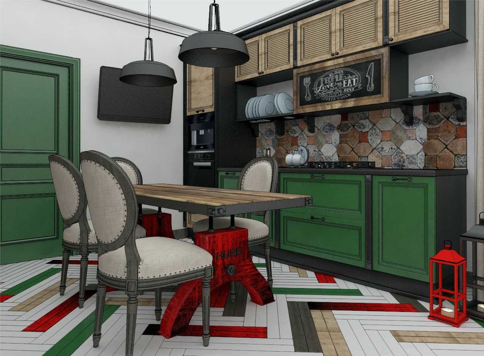 Индустриальный шик. Кухня в стиле лофт