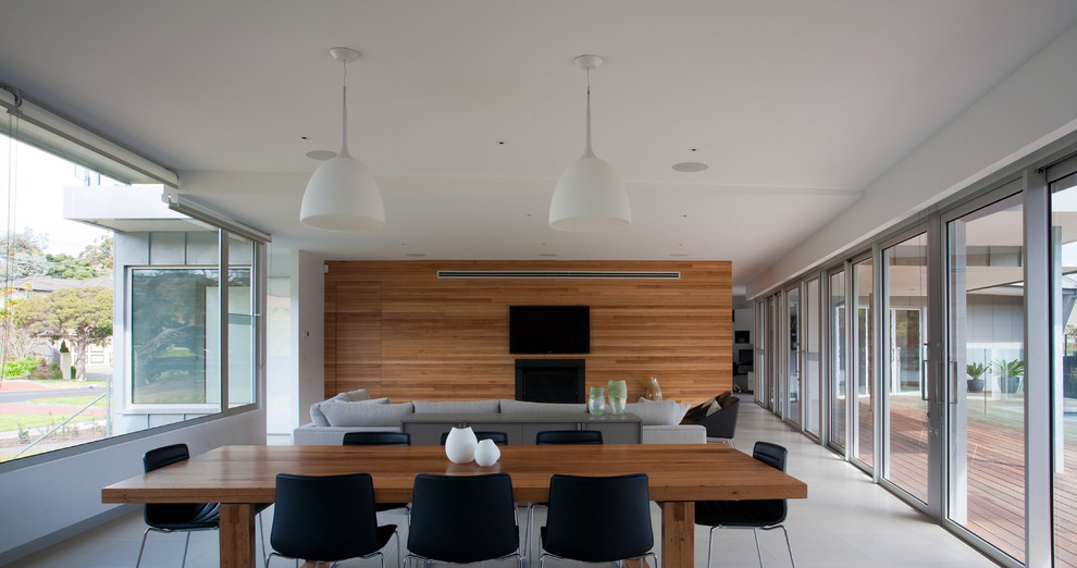 Inspiration for a contemporary dining room in Melbourne.
