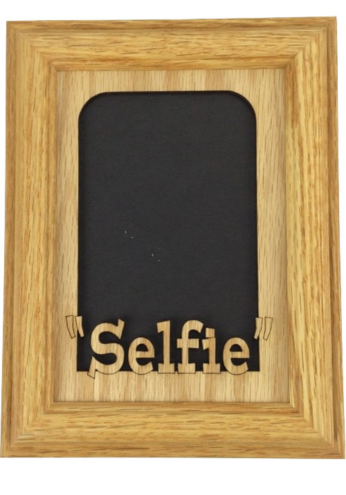Selfie Oak Picture Frame and Oak Matte, 5"x7", Vertical