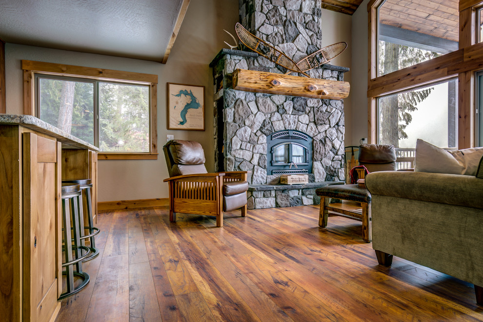 Home design - rustic home design idea in Seattle