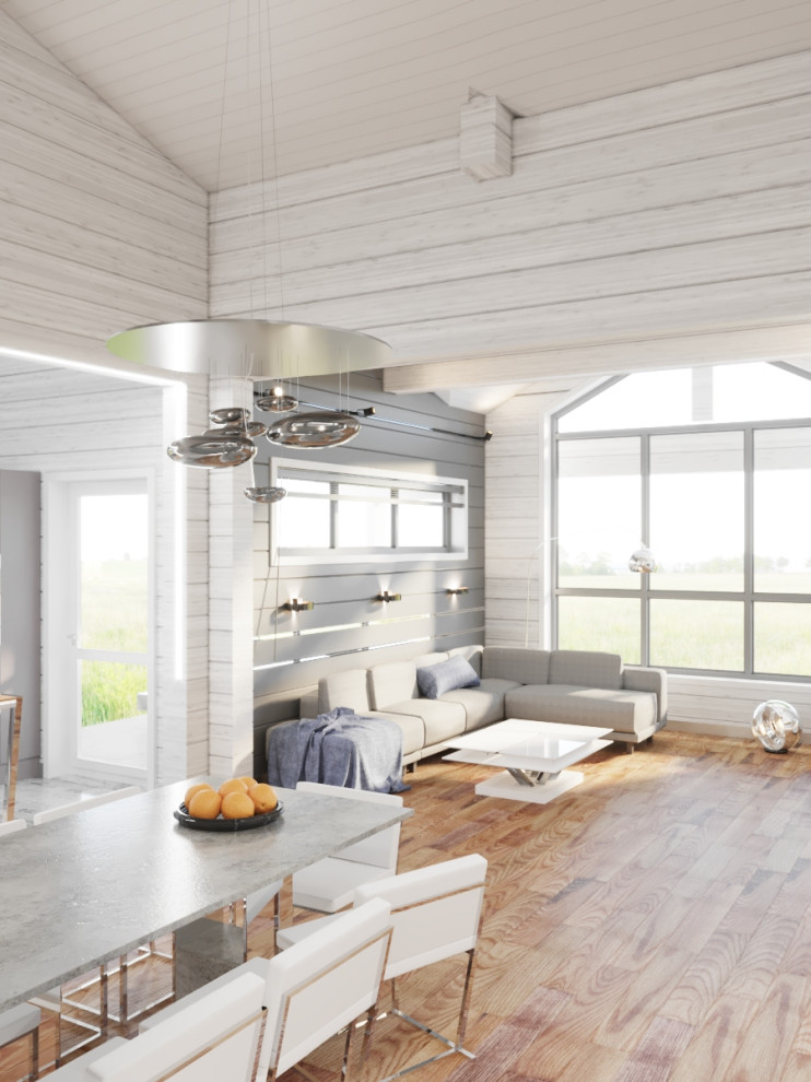 Совместить несовместимое! Минимализм в доме из клееного бруса.