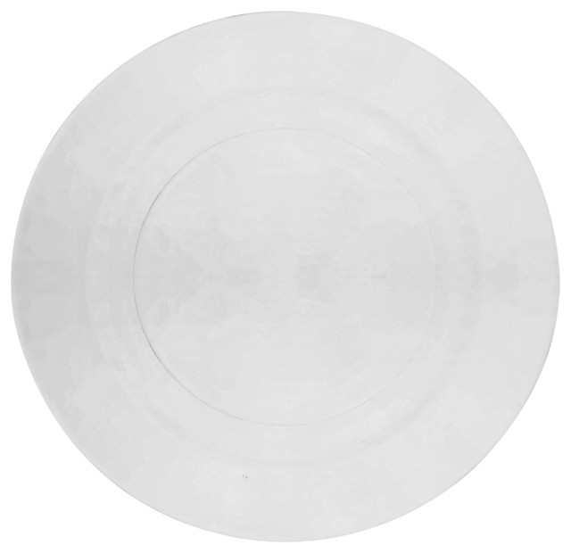 Hammered Glass Charger Plates, Set of 6 Contemporary Charger Plates