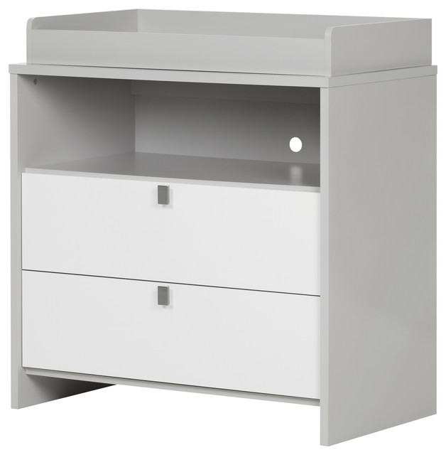 South S Cookie Changing Table, Gray Changing Table Dresser