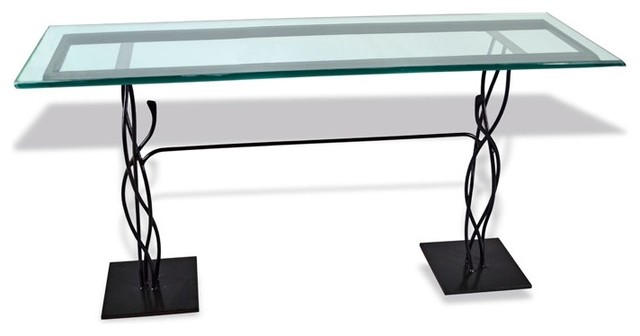 Mystic Isle Console Base With 14"x60" Glass Top