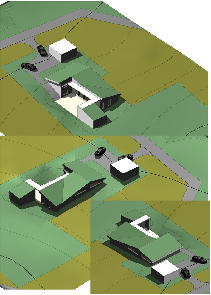 дом на рельефе