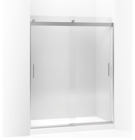 Kohler Levity Sliding Shower Door, 74" H X 56-5/8 - 59-5/8" W, Bright Silver