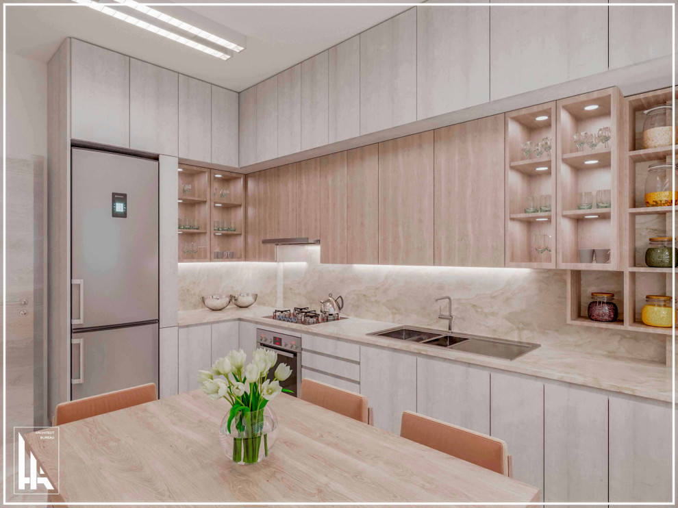 Минималистская четырехкомнатная квартира