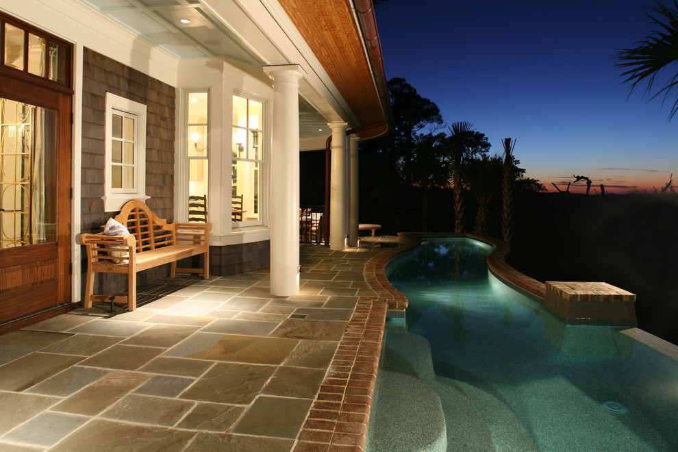 Inspiration for a traditional pool in Charleston.