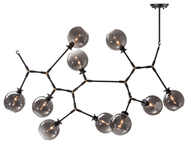 Atom 10 Light Pendant Gray