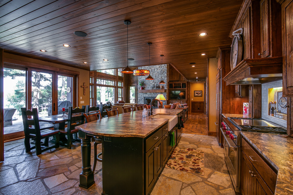 Mountain style kitchen photo in Minneapolis