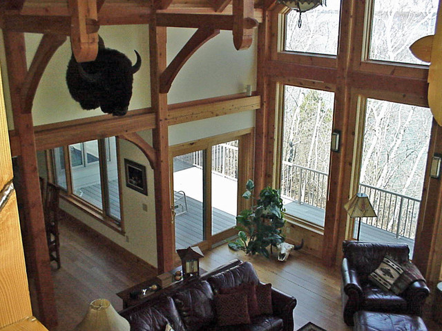 Timber Frame Projects rustik-vardagsrum
