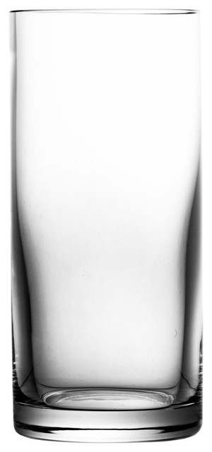 Clear Lead Crystal Highball Glasses, Small, Set of 6