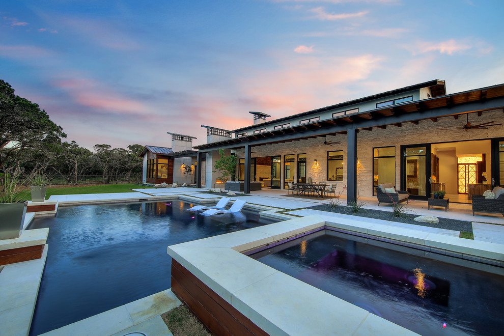 This is an example of a transitional pool in Austin.