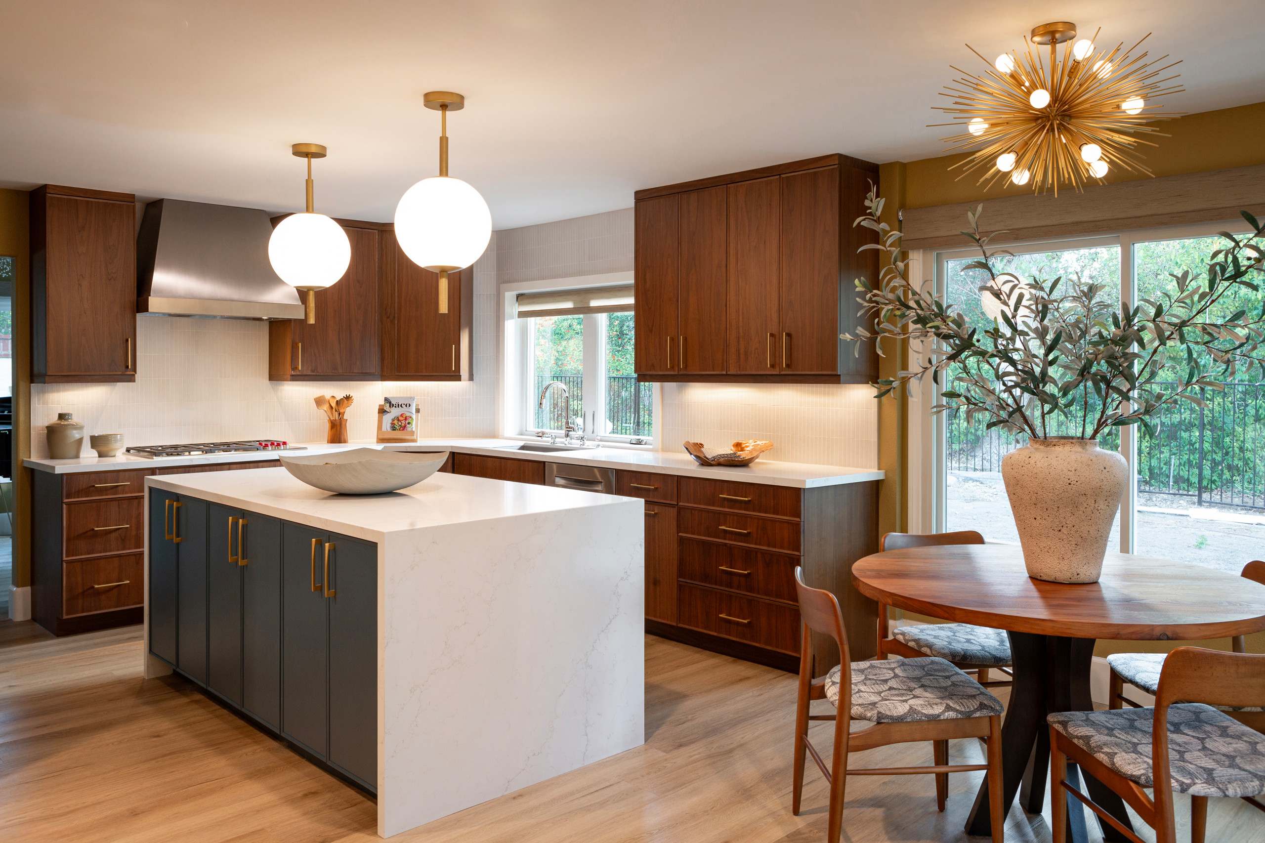 Westlake Village Modern Walnut Kitchen