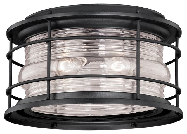 Vaxcel Lighting T0167 Hyannis 2 Light Flush Mount Outdoor Ceiling Vaxcel Lighting T0167 Hyannis 2 Light Flush Mount Outdoor Ceiling Beach Style By Buildcom