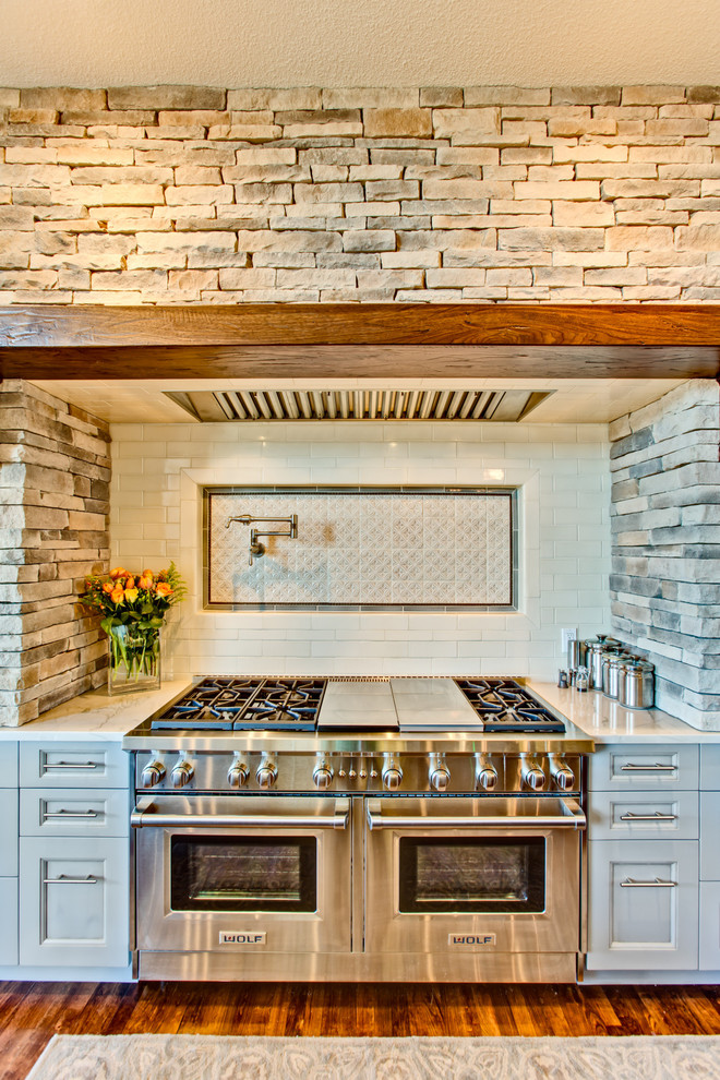 Transitional kitchen photo in Denver