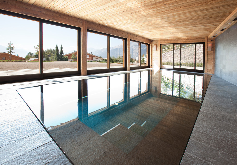 Inspiration for a country pool in Milan.