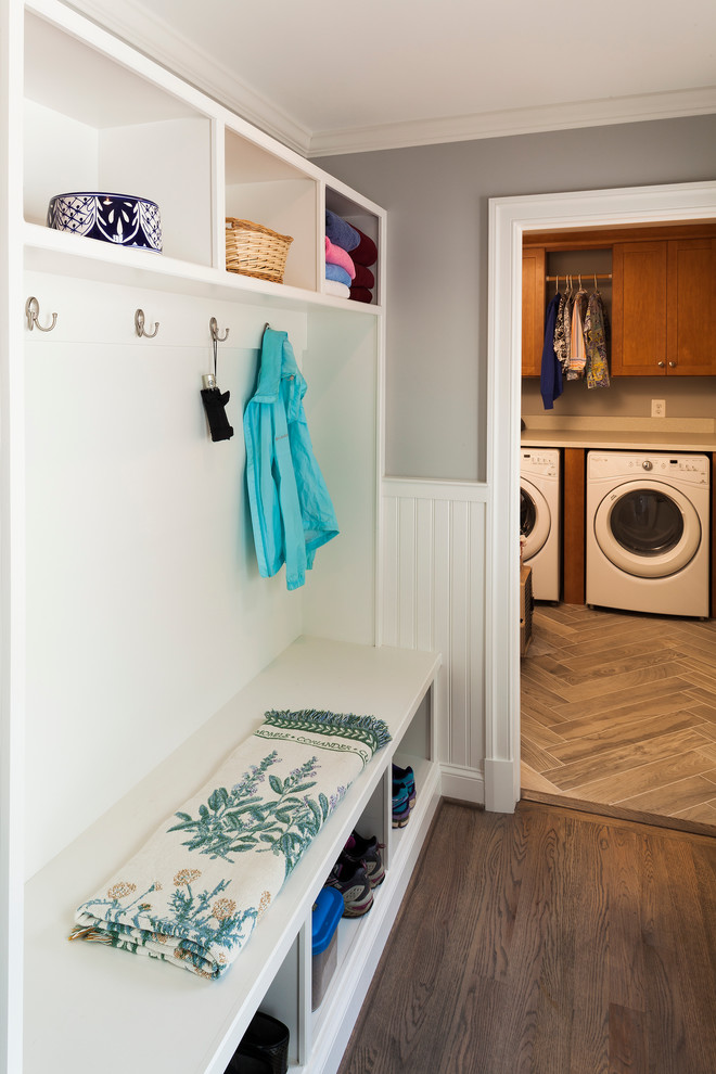 Transitional laundry room in Baltimore.