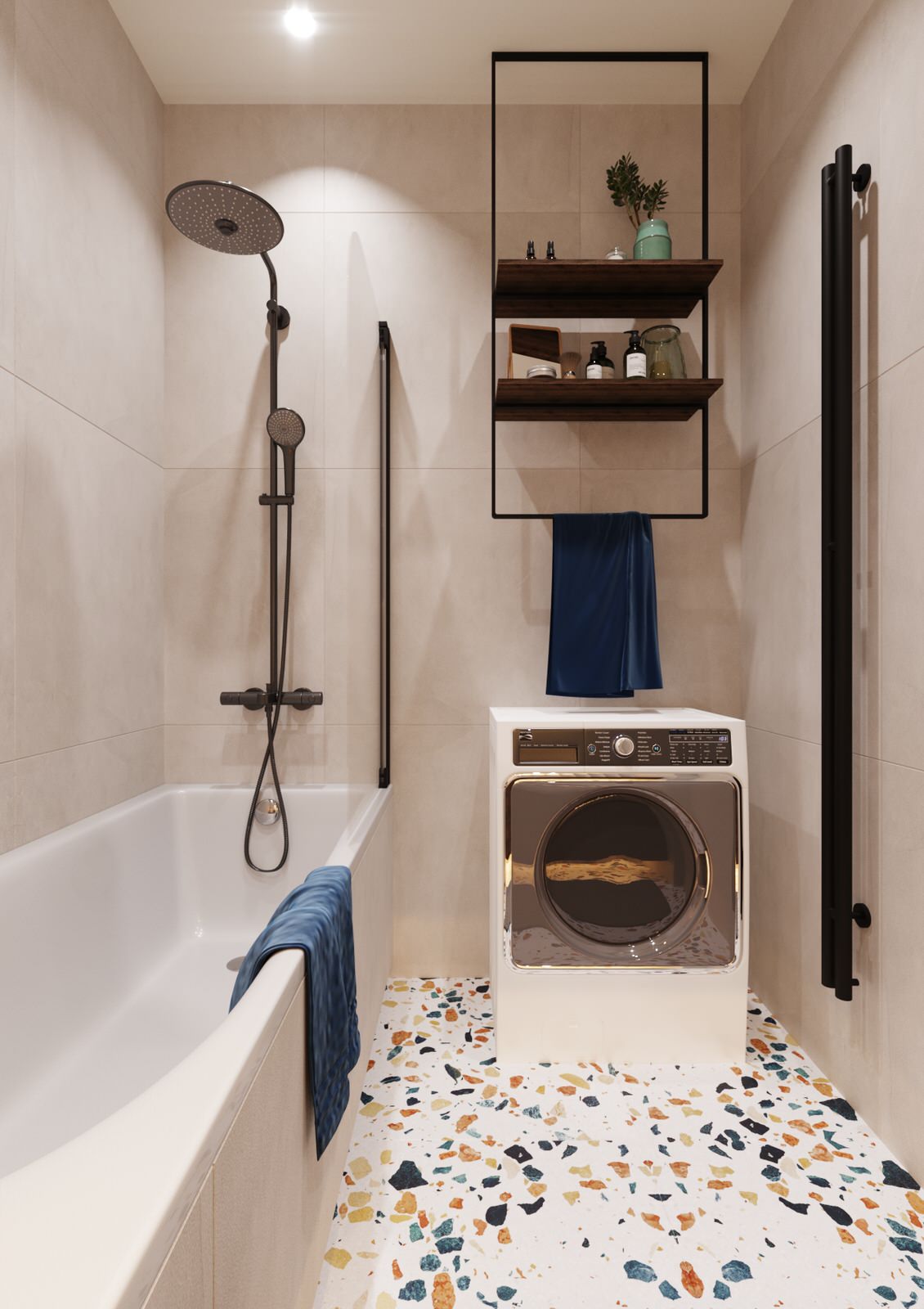 Двухкомнатная квартира 45 кв. м. в современном стиле