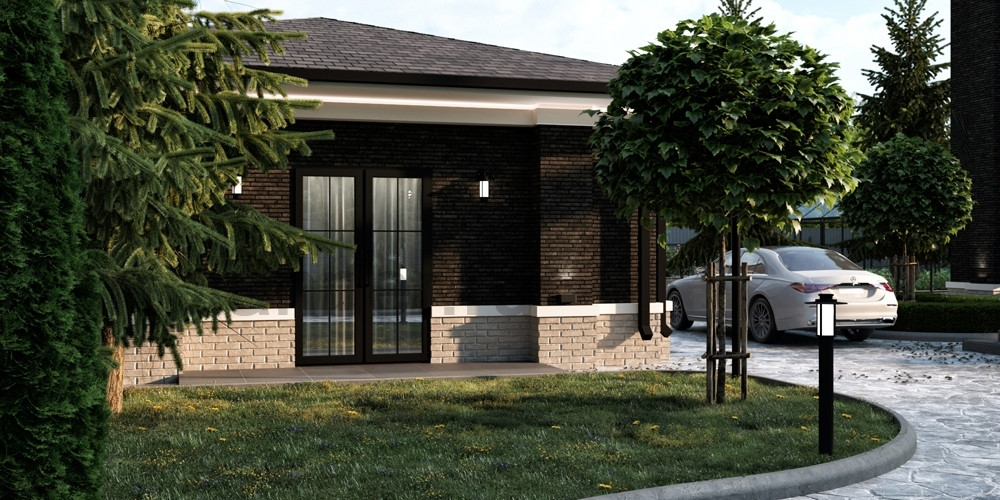 Частная архитектура "Загородный дом в стиле райта"