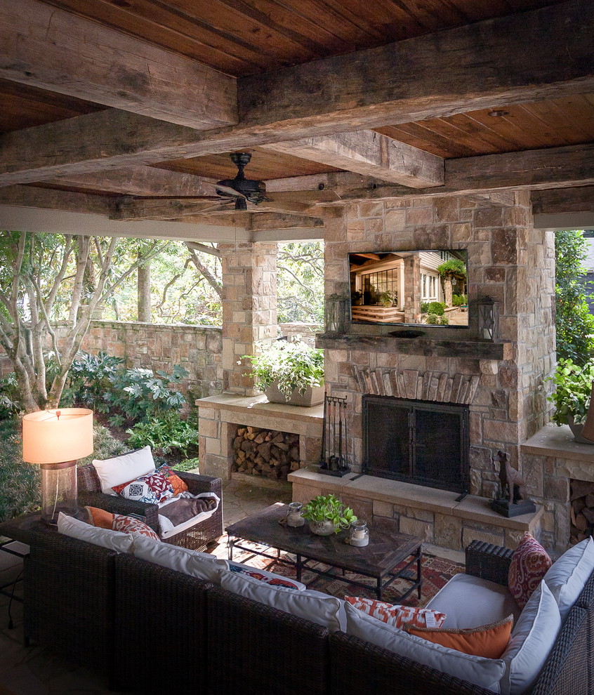 This is an example of a country patio in Atlanta.