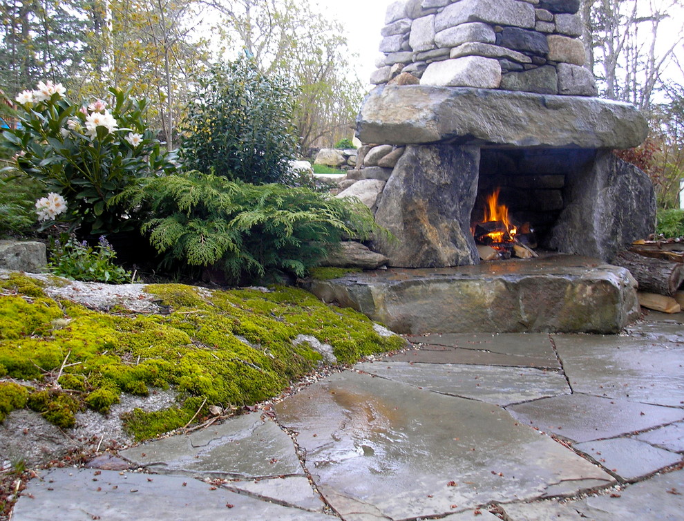 This is an example of a traditional patio in Portland Maine.