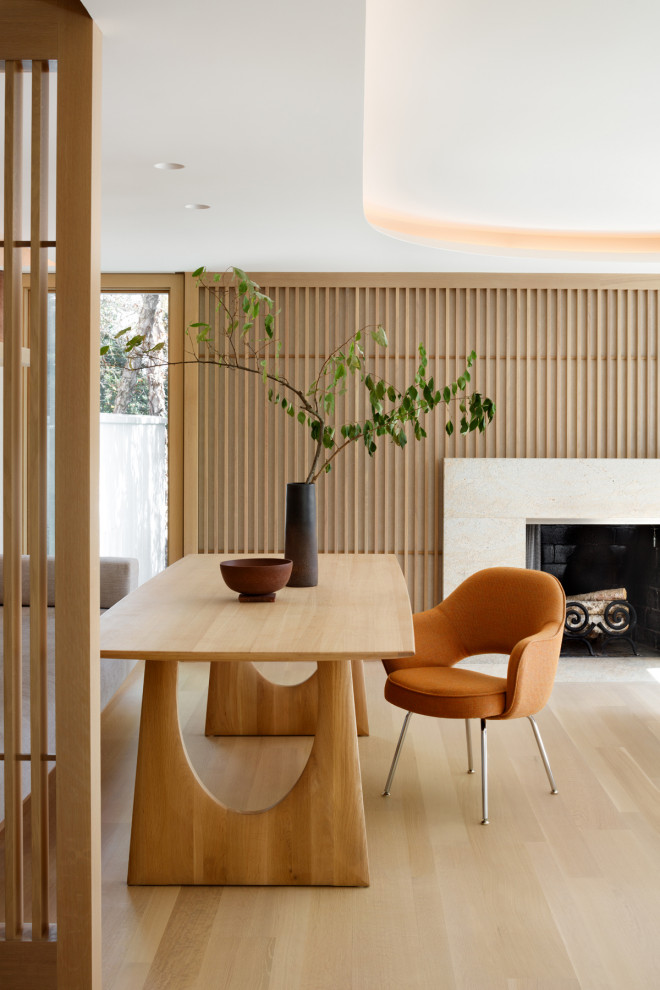 Example of a minimalist dining room design in Baltimore