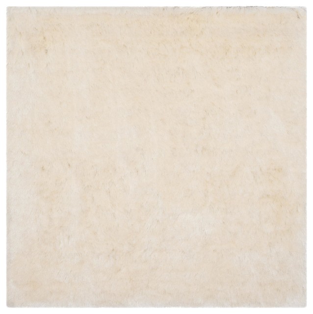 Chatham Square Shag Rug, Ivory, 150x150 cm