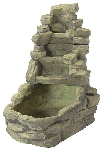 Sunnydaze Electric Outdoor Stone Falls Garden Patio Water Fountain