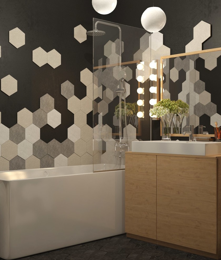 МИНИМАЛИСТИЧНЫЕ ФАКТУРЫ БЕТОНА И ДЕРЕВА В КОНТРАСТНОМ ИНТЕРЬЕРЕ