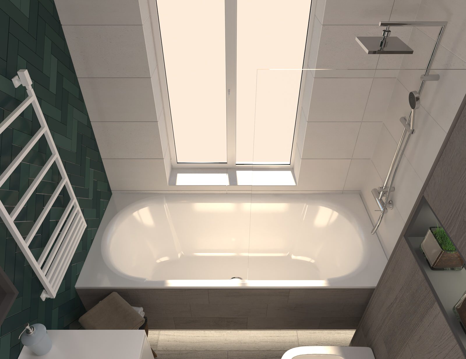 Ванная на 3 этаже в проекте "Таунхаус для большой семьи"