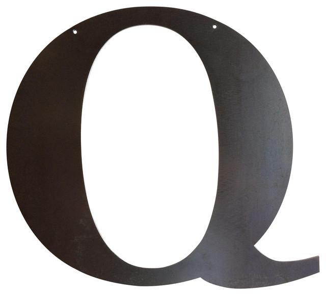 rustic large letter q contemporary wall letters by precision