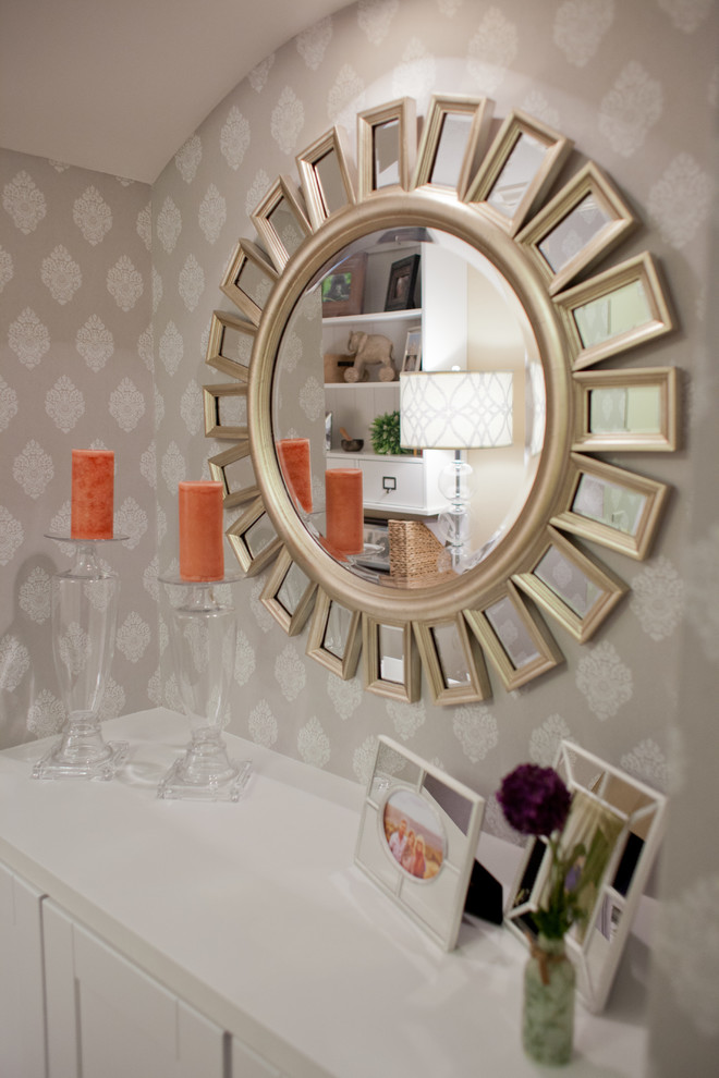 Entryway - transitional entryway idea in Denver
