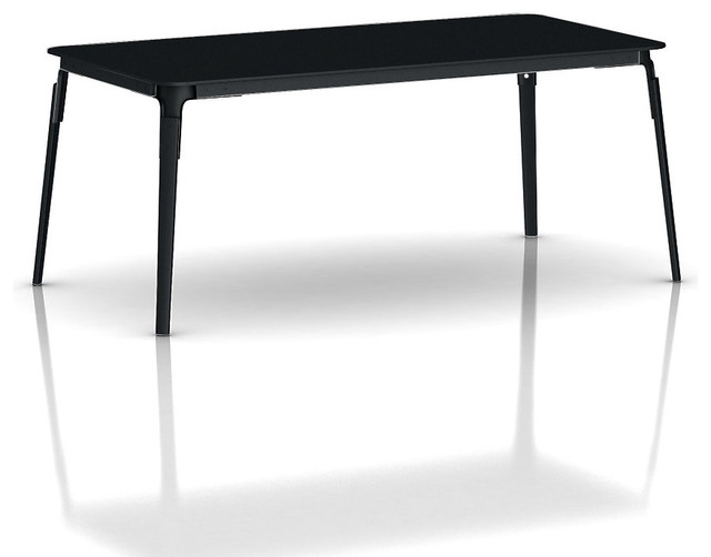 Steelwood Rectangular Table, Black
