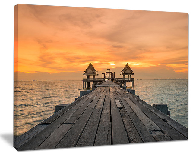 "Massive Wooden Bridge Into The Sea" Sea Pier and Bridge Wall Art