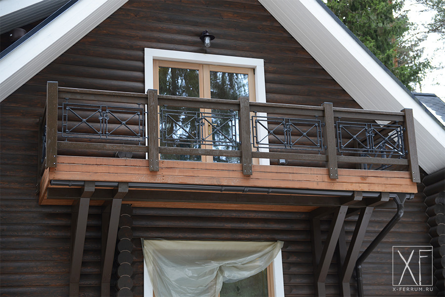 Кованое ограждение террасы