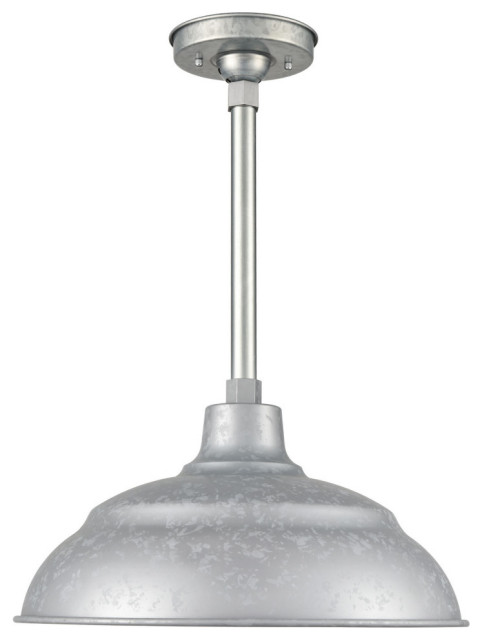 R Series Collection 1 Light 17 in. Painted Galvanized RLM Warehouse Shade