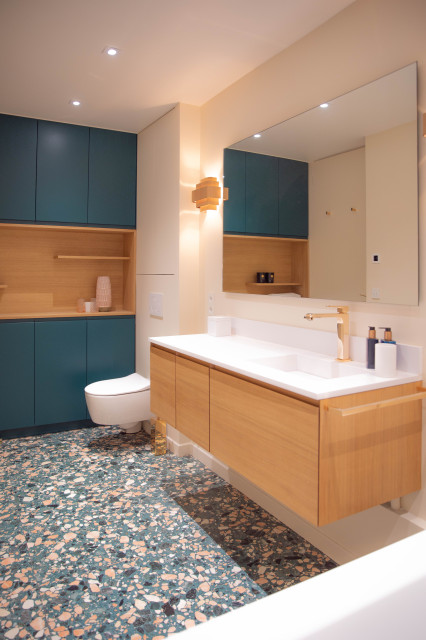 Duplex - Paris Duroc modern-badezimmer