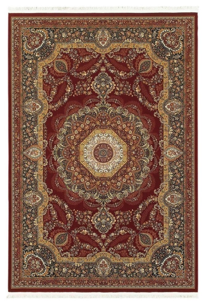 Masterpiece Red Multi Oriental Medallion Traditional Rug Traditional