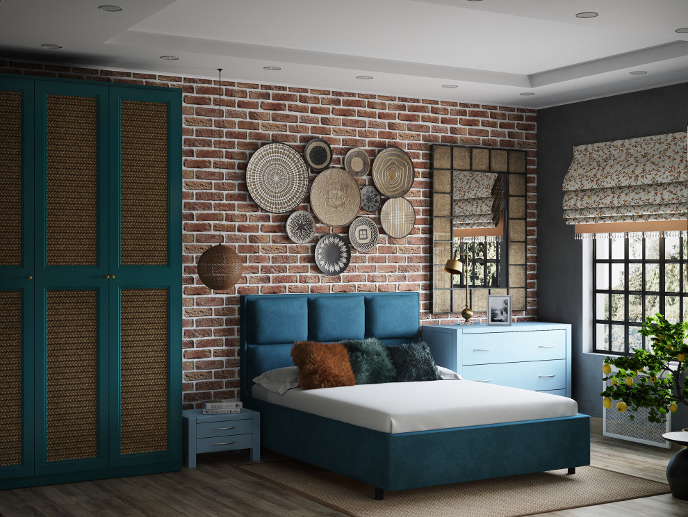 Спальня в загородном гостевом домике